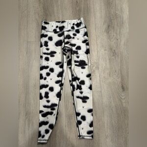 Terez Black and White Spotted Leggings